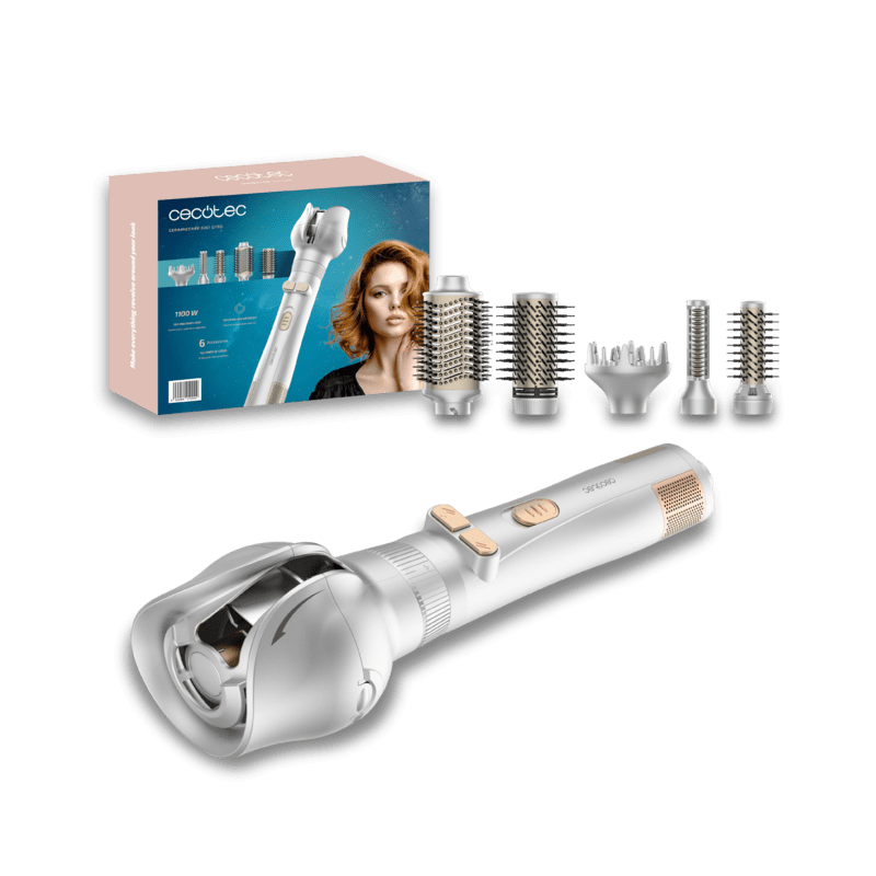 Cepillo de Aire con 6 Cabezales Cecotec CeramicCare 6in1 Gyro 1100W