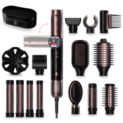 Cecotec AirGlam 14in1 Flex Black Multifunktions-Styler mit 14 Zubehörteilen