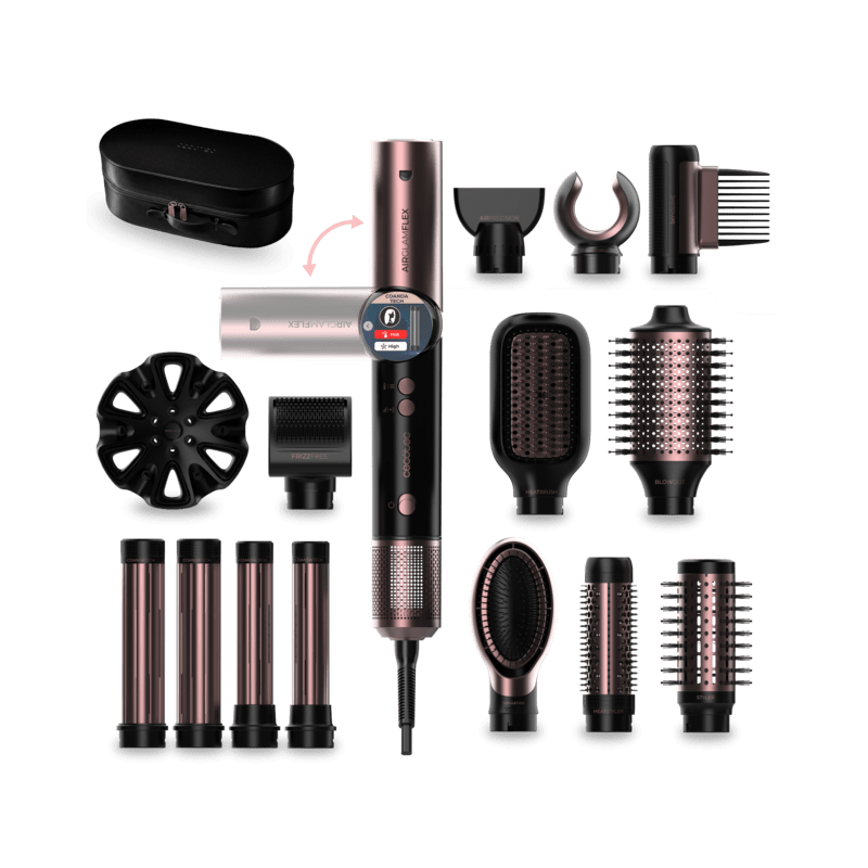 Cecotec AirGlam 14in1 Flex Black Multifunktions-Styler mit 14 Zubehörteilen
