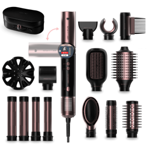 Cecotec AirGlam 14in1 Flex Black Multifunktions-Styler mit 14 Zubehörteilen