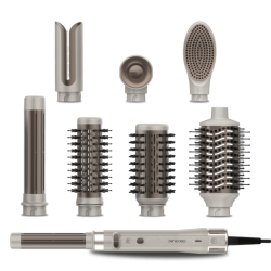 Cecotec CeramicCare 8in1 AirGlam Gyro Champagne Multifunktions-Styler mit 8 Aufsätzen