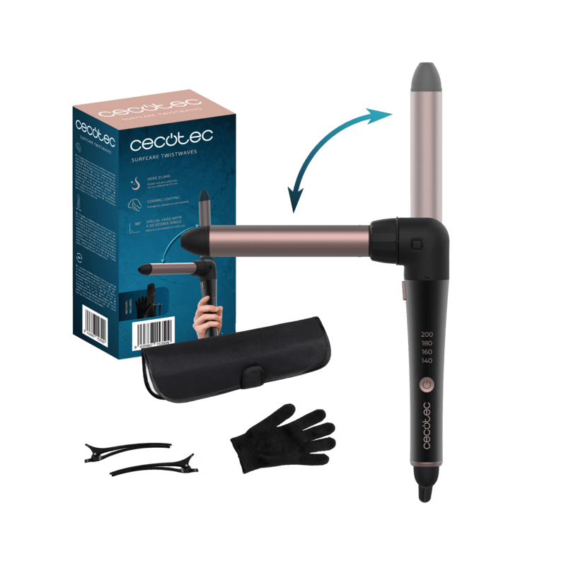 Cecotec Kegelförmiger Lockenstab mit Gelenk 25 mm