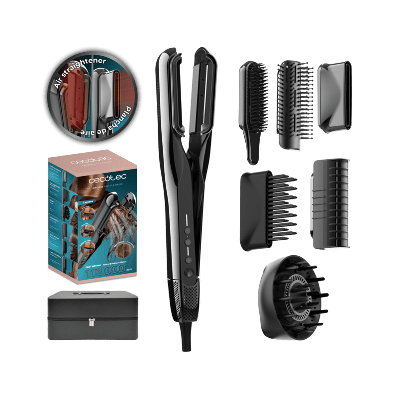 Plancha de Pelo con Aire Cecotec AirLisse 6in1 Platinum con 6 Accesorios