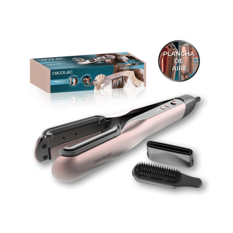 Plancha de Pelo con Aire Cecotec AirLisse 2in1 ForceDry Black
