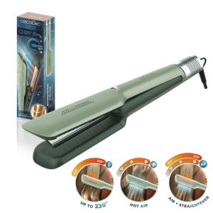Plancha de Pelo con Aire Cecotec Air Lisse Olive
