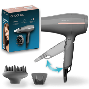 Cecotec IoniCare Power&Go Heaven Grey 2000W Reise-Haartrockner mit Ionentechnologie