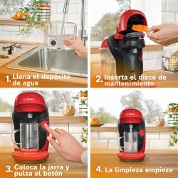 Cafetera de Cápsulas Bosch Tassimo Finesse Friendly TAS163E Rojo