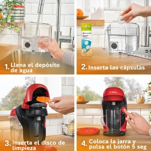 Cafetera de Cápsulas Bosch Tassimo Finesse Friendly TAS163E Rojo