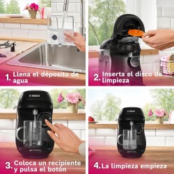 Cafetera de Cápsulas Bosch Tassimo Happy Friendly Voucher TAS102EV Negro