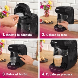 Cafetera de Cápsulas Bosch Tassimo Happy Friendly Voucher TAS102EV Negro