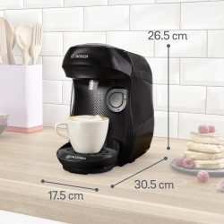 Cafetera de Cápsulas Bosch Tassimo Happy Friendly Voucher TAS102EV Negro