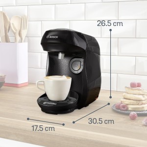 Cafetera de Cápsulas Bosch Tassimo Happy Friendly Voucher TAS102EV Negro
