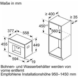 Cafetera Superautomatica Bosch CTL7181B0 Serie 8 Totalmente Integrable Negro