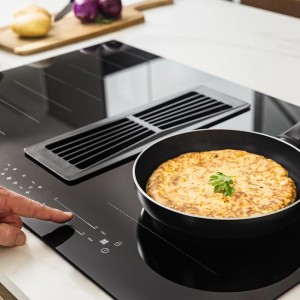 Induktionskochfeld 2 Zonen TotalFlex mit Dunstabzugshaube Cecotec Bolero Squad IH 4800 TotalFlex80