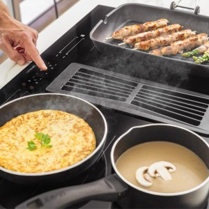 Induktionskochfeld 2 Zonen TotalFlex mit Dunstabzugshaube Cecotec Bolero Squad IH 4800 TotalFlex80
