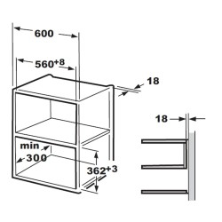 Microondas Grill Integrable  Midea MBMAG720AX 17L 700W