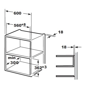 Microondas Grill Integrable  Midea MBMAG720AX 17L 700W