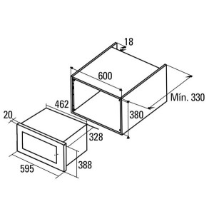 Cata MC20IX Einbau-Mikrowelle mit Grill – 20 Liter, 800 W