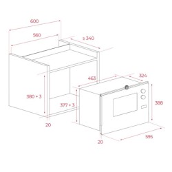 Microondas Grill Integrable Teka MWE202FI 20L 1000W