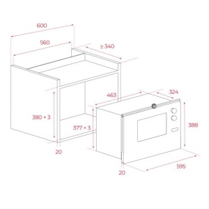 Microondas Grill Integrable Teka MWE202FI 20L 1000W