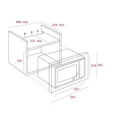 Balay 3CG6142B4 Einbau-Mikrowelle mit Grill – 20 Liter, 800 W