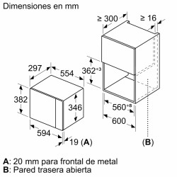 Microondas Integrable Balay 3CP5002N3 20L
