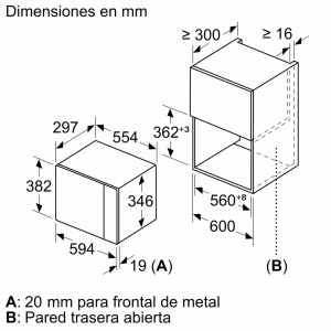 Microondas Integrable Balay 3CP5002B3 20L 800W