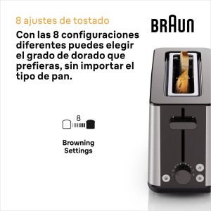 Tostador Braun HT1610BK, 1 ranura larga