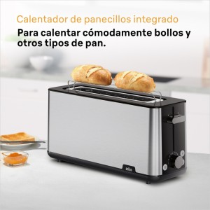 Tostador Braun HT1610BK, 1 ranura larga
