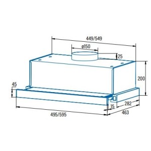 Cata TFB5160X Dunstabzugshaube