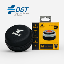 Baliza V16 THULOS Homologada por la DGT con base imantada y geolocalización