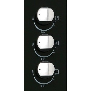 Placa de gas Cata CIB6021BK Cristal Negro 3 fuegos