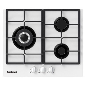 Placa de gas Corbero CPCGM3F3122W blanco 3 fuegos