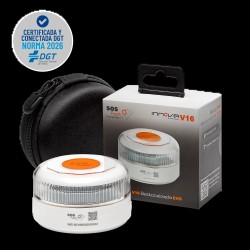 THULOS V16-Baken, zugelassen von der DGT, mit magnetischer Basis und Geolokalisierung