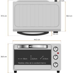 Grunkel Mini-Backofen HR23SS, 23 L
