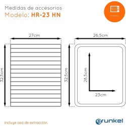 Grunkel Mini-Backofen HR23SS, 23 L