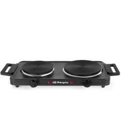 Placa portátil eléctrica Orbegozo PE2855 Hornillo 2 zonas, electrico