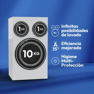 Lavadora Candy Triple Tambor 10+1+1Kg 1400rpm Candy Multiwash MQD 410CBL9-37