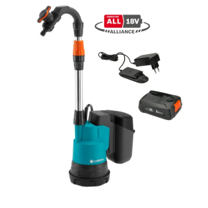 Bomba Sumergible de Batería a Presión para Depósitos Pluviales Gardena 2000/2 18V P4A 14602-20