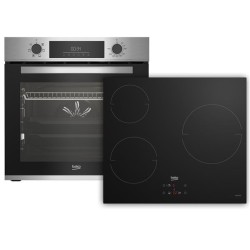 Set Backofen und Induktionskochfeld mit 3 Kochzonen Beko BBSE12340XD