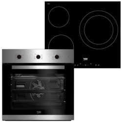 Set Backofen und Induktionskochfeld mit 3 Kochzonen Beko BBSE12120XD