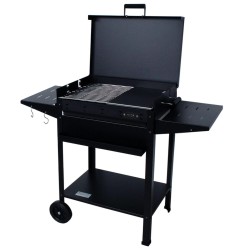 Barbacoa de carbón Mallorca con carro para jardín