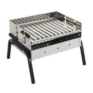 Inox Holzkohlegrill Avila mit Grillwagen Edelstahl