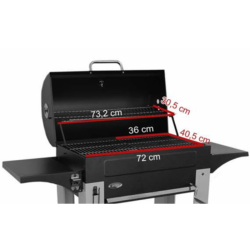 Holzkohlegrill Milano mit Grillwagen für Garten