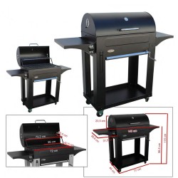 Holzkohlegrill Milano mit Grillwagen für Garten