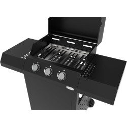 Barbacoa de gas Cazorla 3 quemadores negra