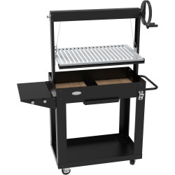 Barbacoa de carbón Santa María con carro