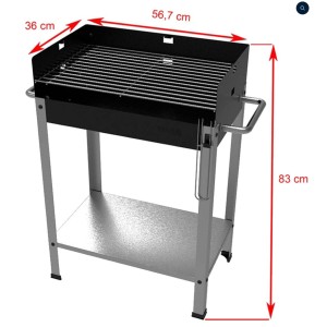 Barbacoa de carbón Eco con carro