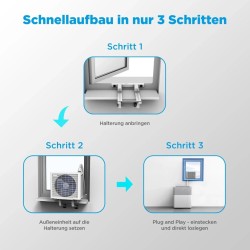 MIDEA PortaSplit 3,5 kW Mobile Split Klimaanlage Kühlen & Heizen mit Halterung