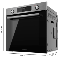 Integrierbarer Multifunktionsofen mit 72 Litern Cecotec Bolero Hexa M226000 Inox A 2800W